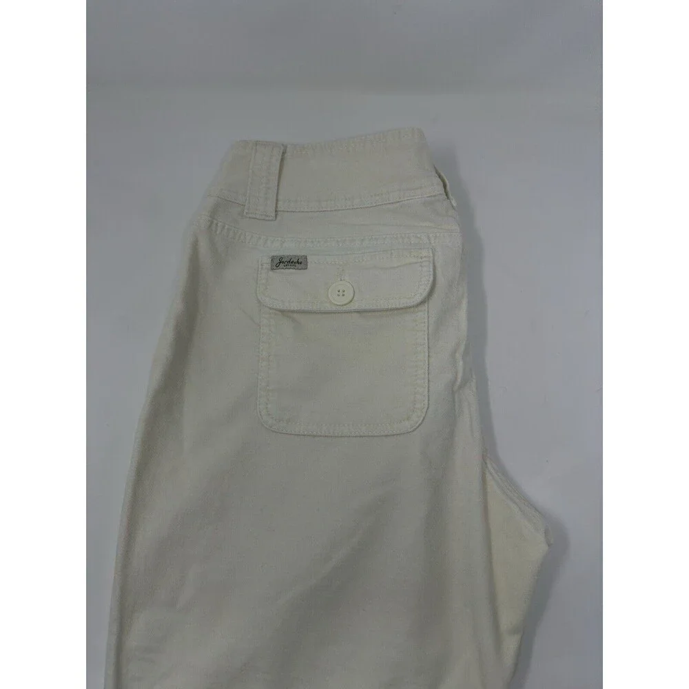 Jordache Bootcut Jeans Womens Size 13/14Light Beige corduroy ‎ stretchy pants